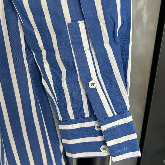 Mango Striped Button Up Collared Shirt Dress - Picture 9 of 9